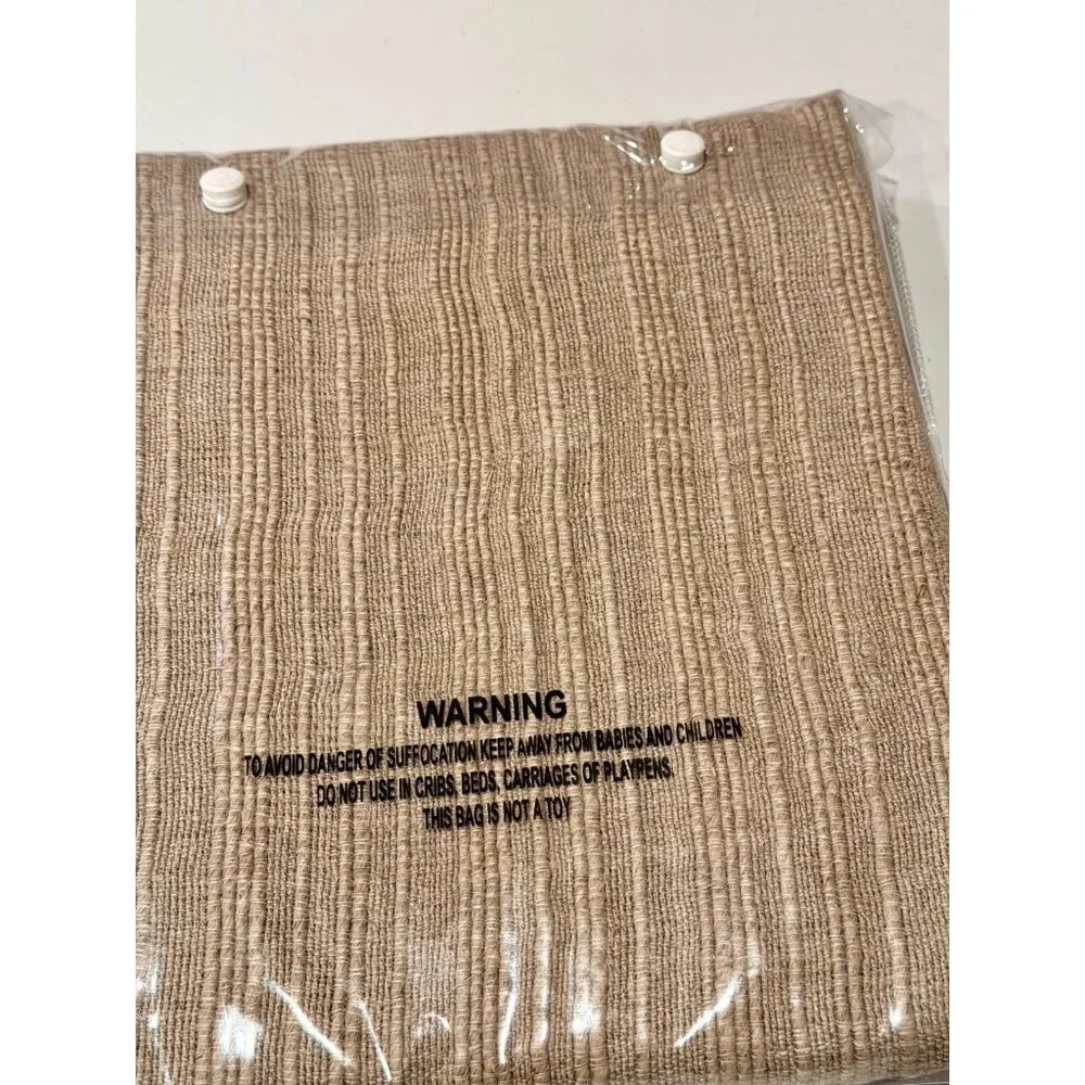 NEW‎ AMITY HOME CALLOWAY EURO SHAM Textured Linen Blend Pillow Cover Tan Beige